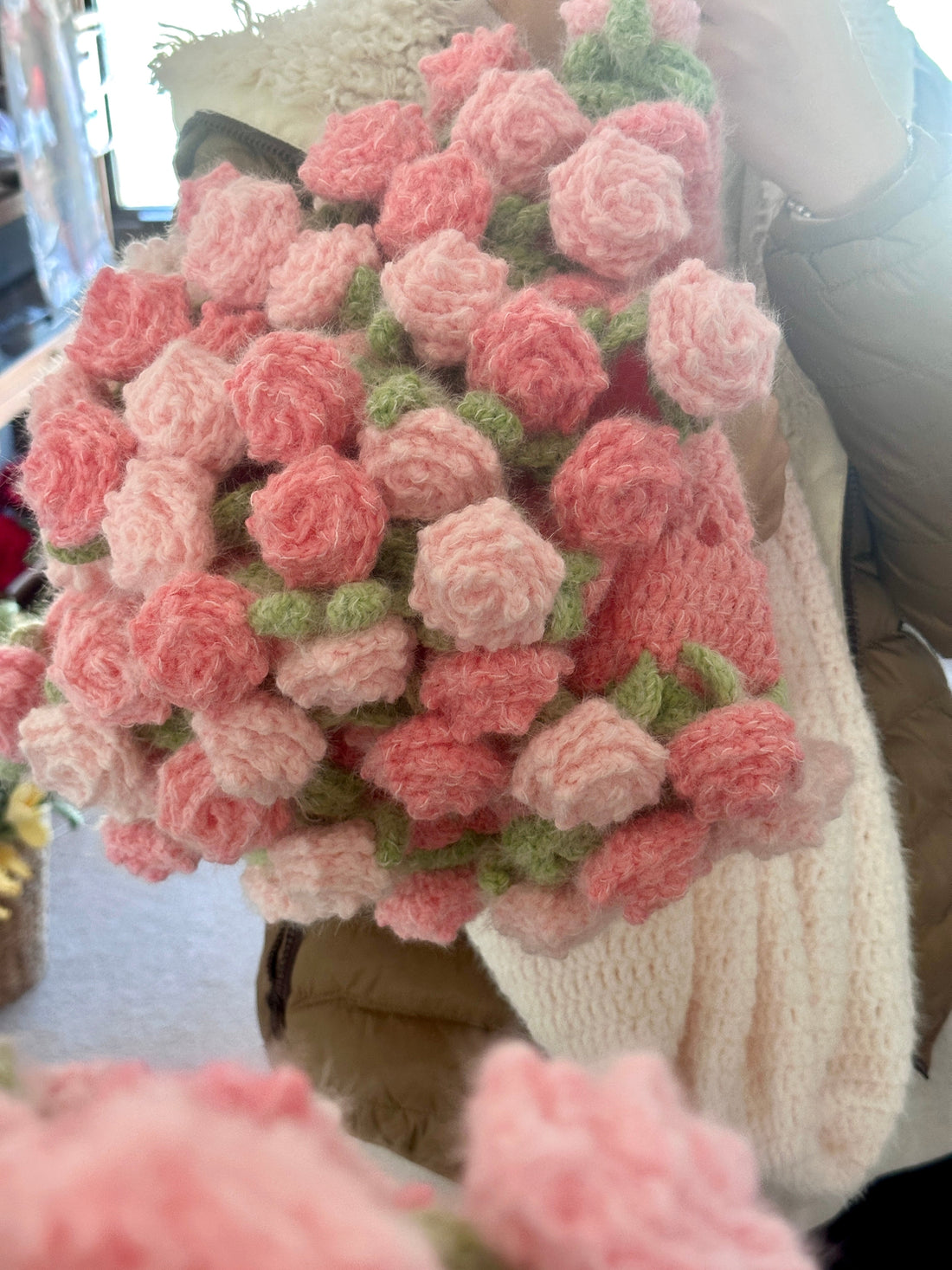 Rose Bouquet Blanket Pattern