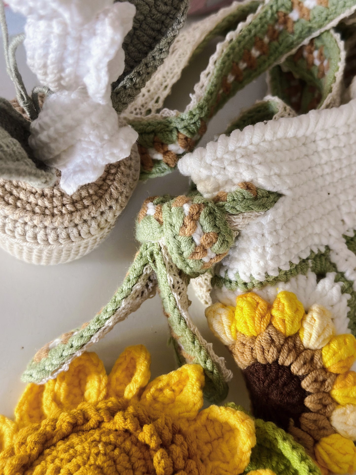 Sunflower Shoulder Bag | Handmade | Crochet