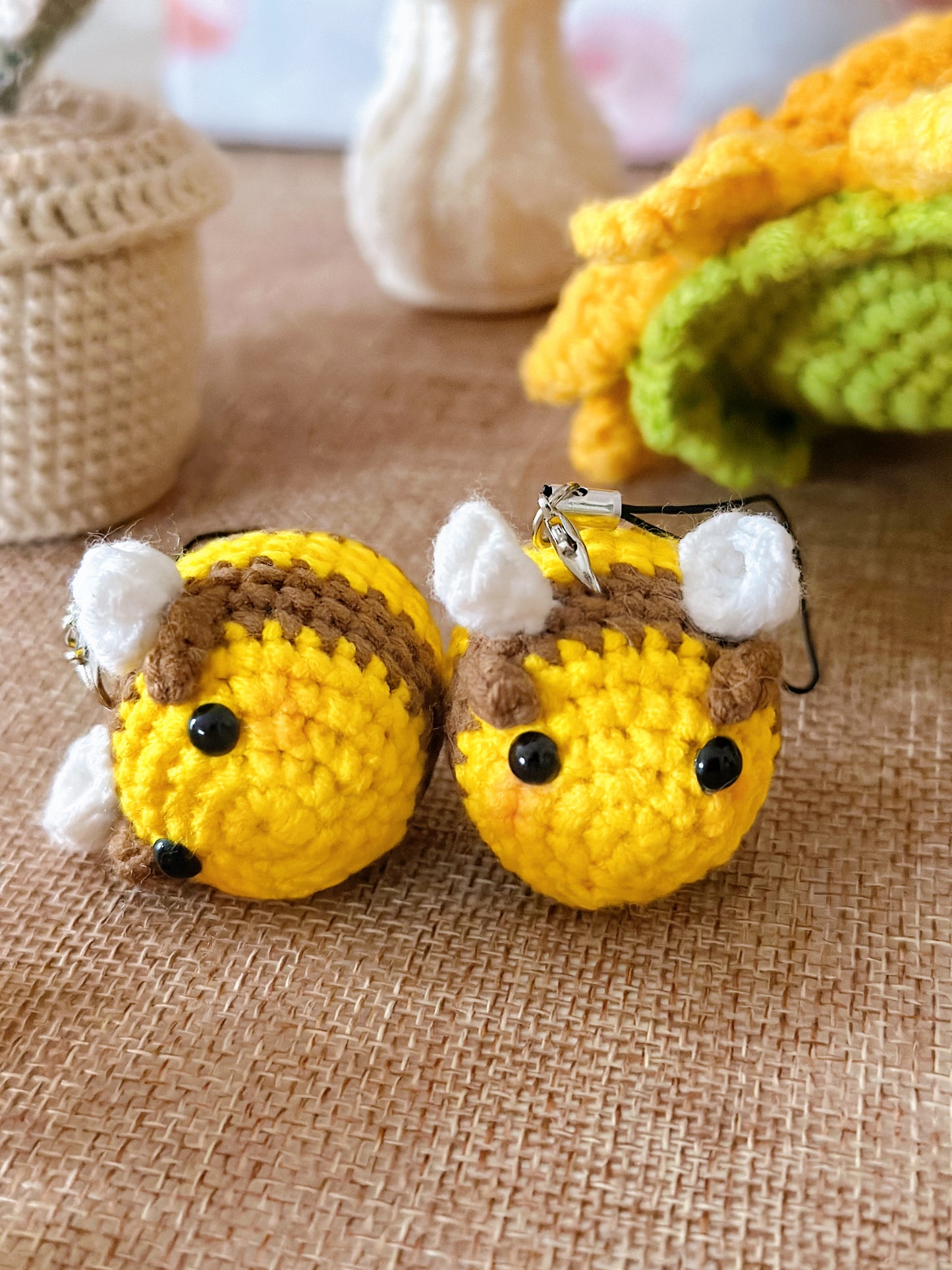 Honeybee Keychains | Handmade | Crochet