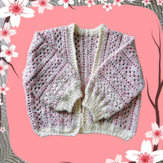 Pink Crochet Cardigans | Handmade